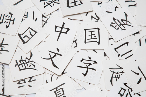 A card for learning Chinese characters photo