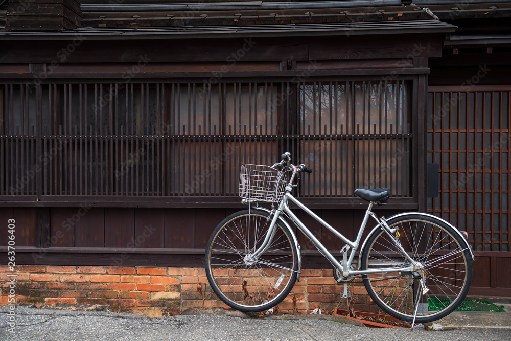 Bicycle at Takayama old town, Japan