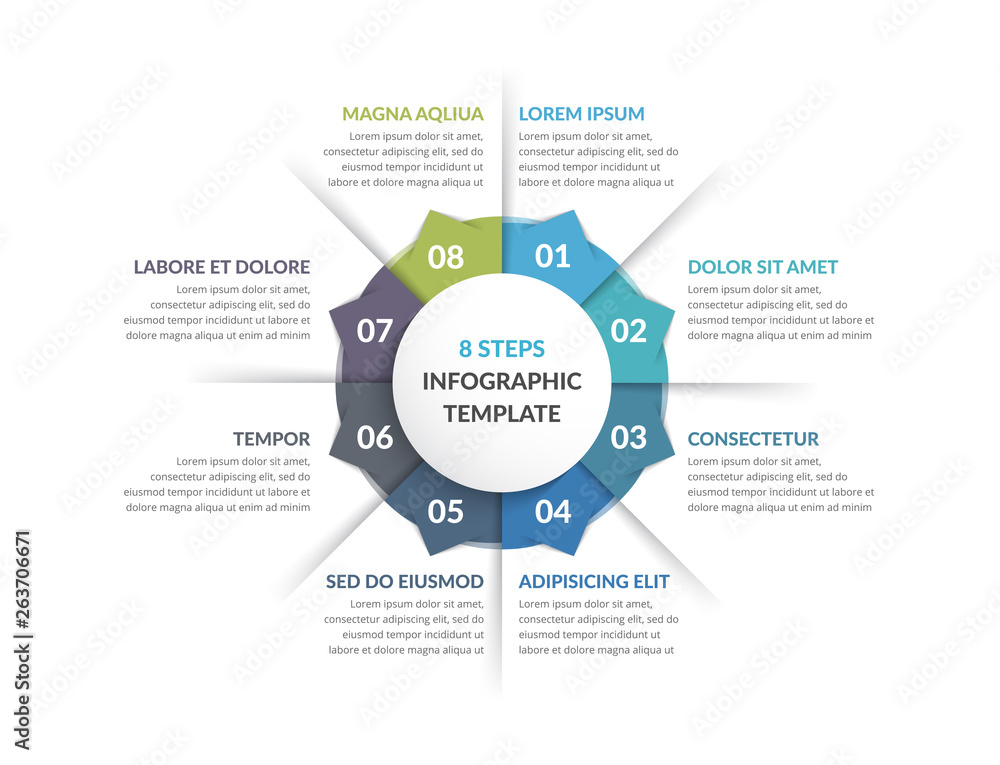 Circle Infographics - Eight Elements Circle Infographics - Eight Elements