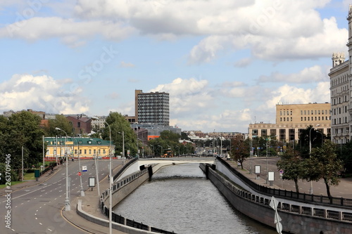 Yauza River in Moscow and the embankments of the Yauza River © Petr