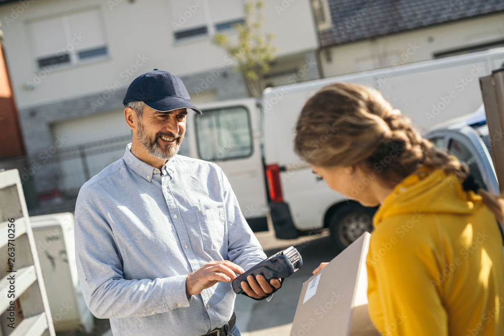 Obraz premium package delivery concept