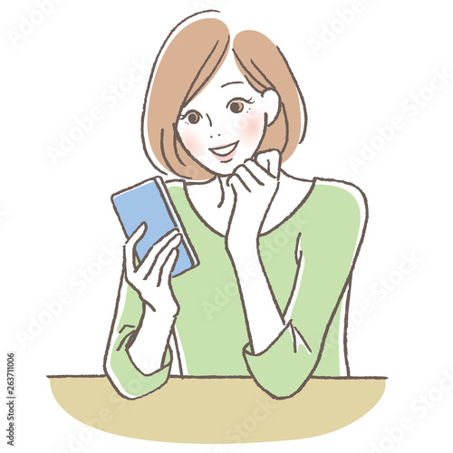 携帯電話　女性