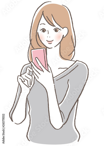 携帯電話　　女性