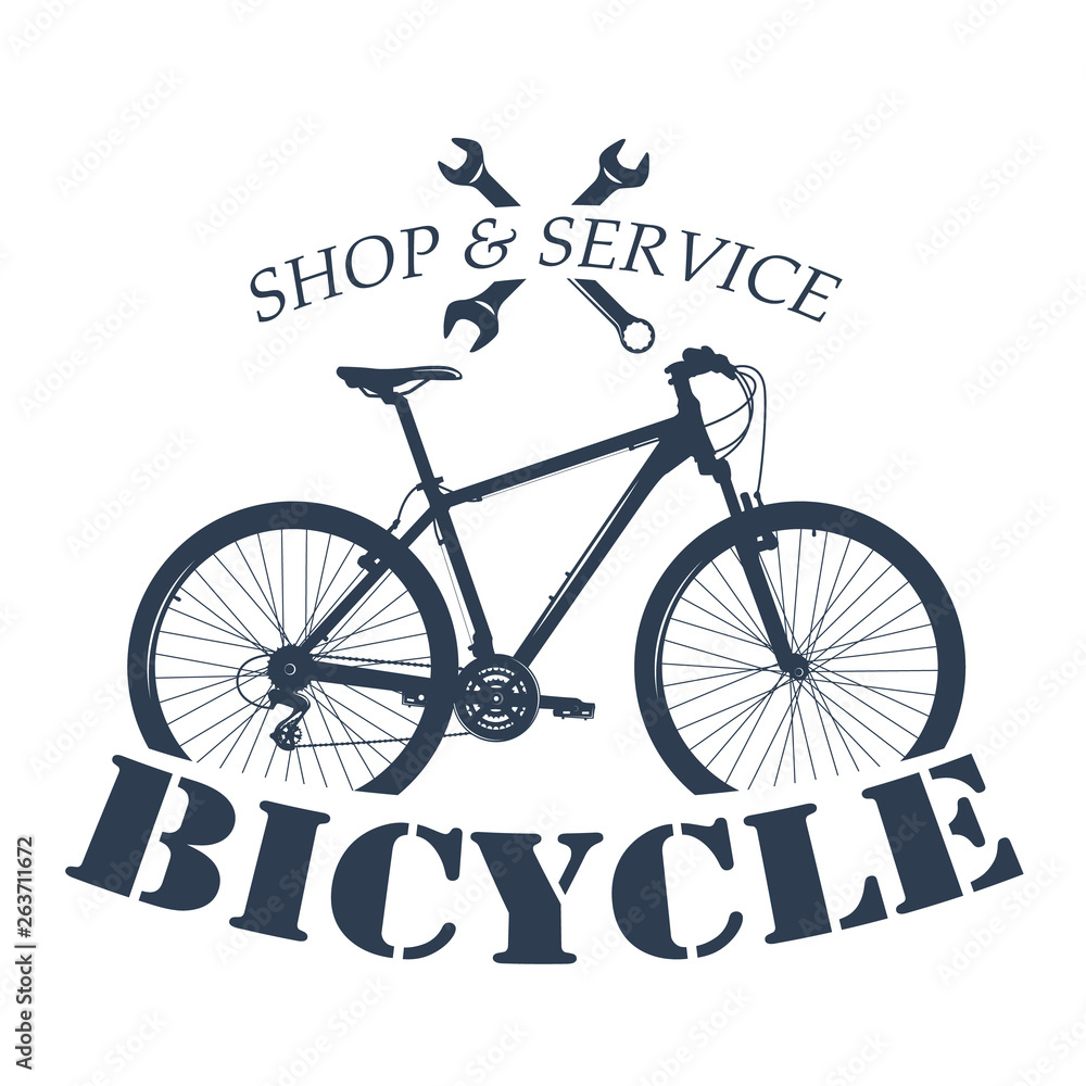 Bicycle label design and logo. Shop and service. Bicycle label design and logo. Shop and service.