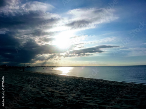 Beautiful sky over ocean