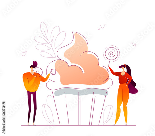 Confectionary - modern flat design style colorful illustration