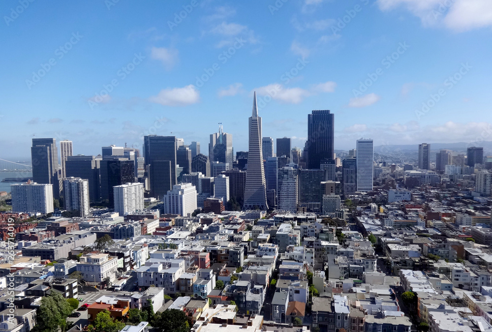 Obraz premium Downtown San Francisco View, Californien, USA