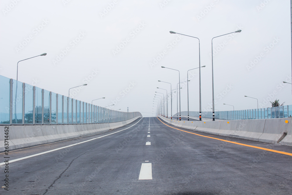 The project new road construction from Motorway No.7 to Laem Chabang Port, Thailand