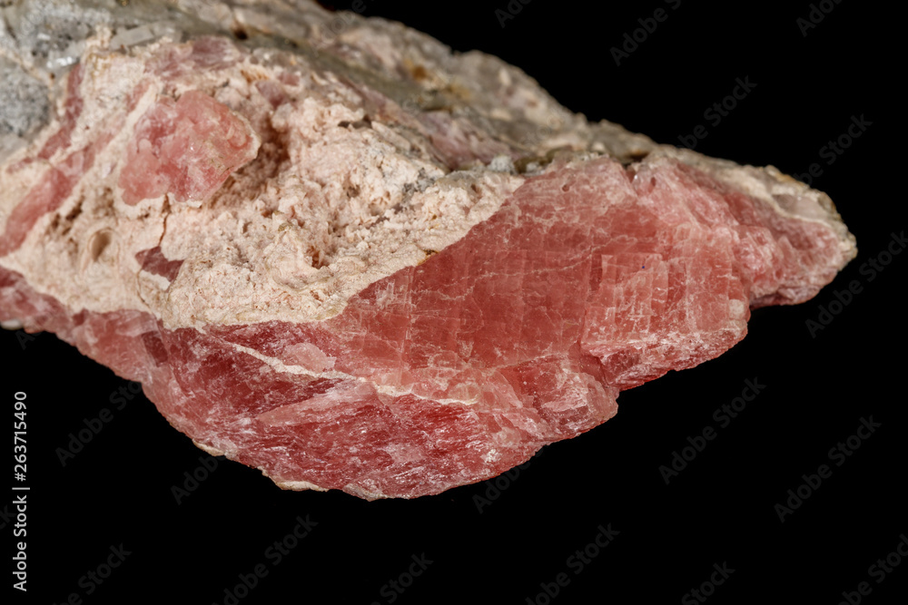 Macro stone cobalt calcite mineral on a black background Macro stone cobalt calcite mineral on a black background