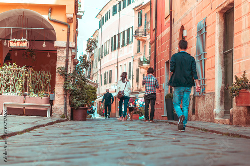 Little road in Finale Ligure - Italy