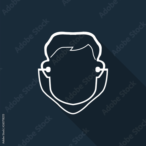 Symbol Wear Ear Plug Sign on black background,vector illustration