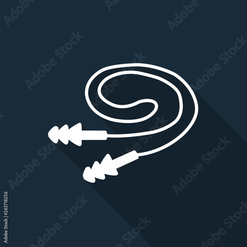 Wear Earplugs symbol On black Background,Vector illustration