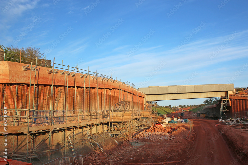 Road bridge under construction
