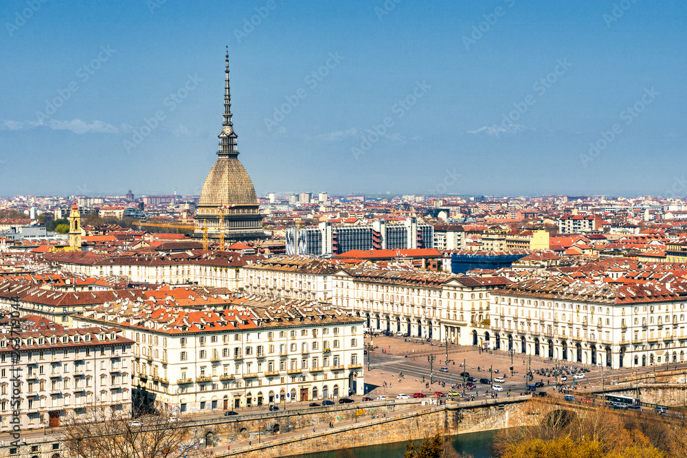 Cityscape of Torino (Turin, Italy)