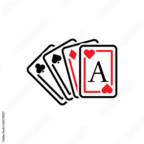 Casino icon on background for graphic and web design. Simple vector sign. Internet concept symbol for website button or mobile app.