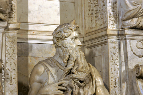 Rome (Italy). Detalle of the Mausoleum of Pope Julio II in the Basilica of San Pietro in Vincoli photo