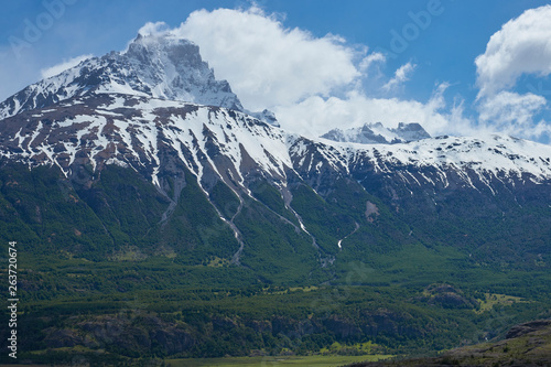 Landscape along the Carretera Austral above Rio Ibanez in Patagonia, Chile