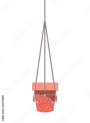 flowerpot on macrame hangers icon