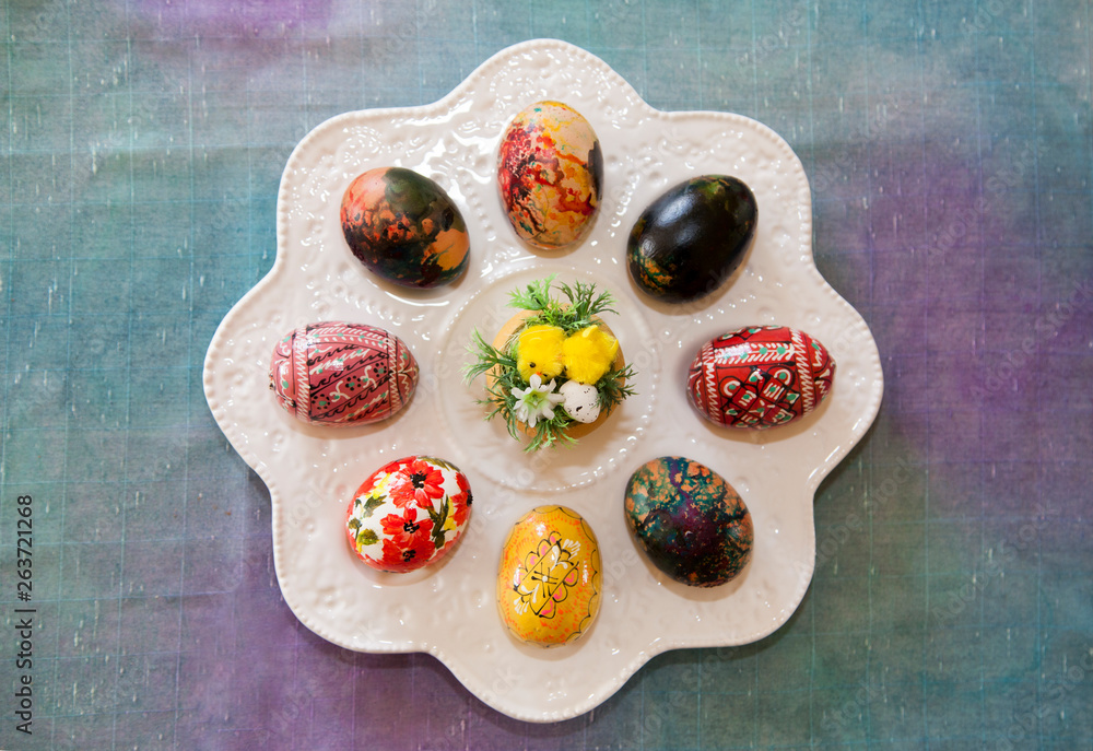 Easter Plate With Eggs