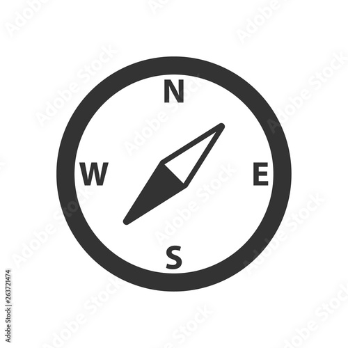 Free Download round compass with cardinal points vector icon isolated on white background. travel and tourism concept. compass flat icon for web and ui design - GFXLoad