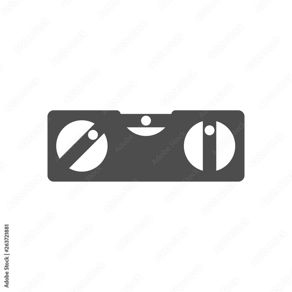 Obraz premium building level vector icon isolated on white background. bubble level flat icon for web, mobile and user interface design