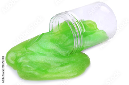 Slime antistress toy in plastic bottle temlate