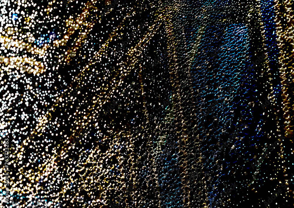 Abstract fbackground from blue and gold light fires Abstract fbackground from blue and gold light fires