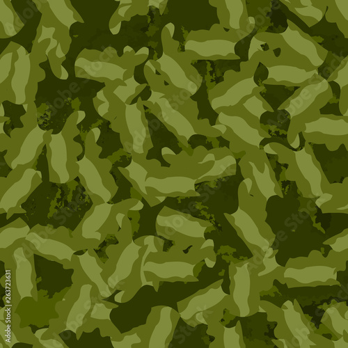 Forest camouflage of various shades of green colors