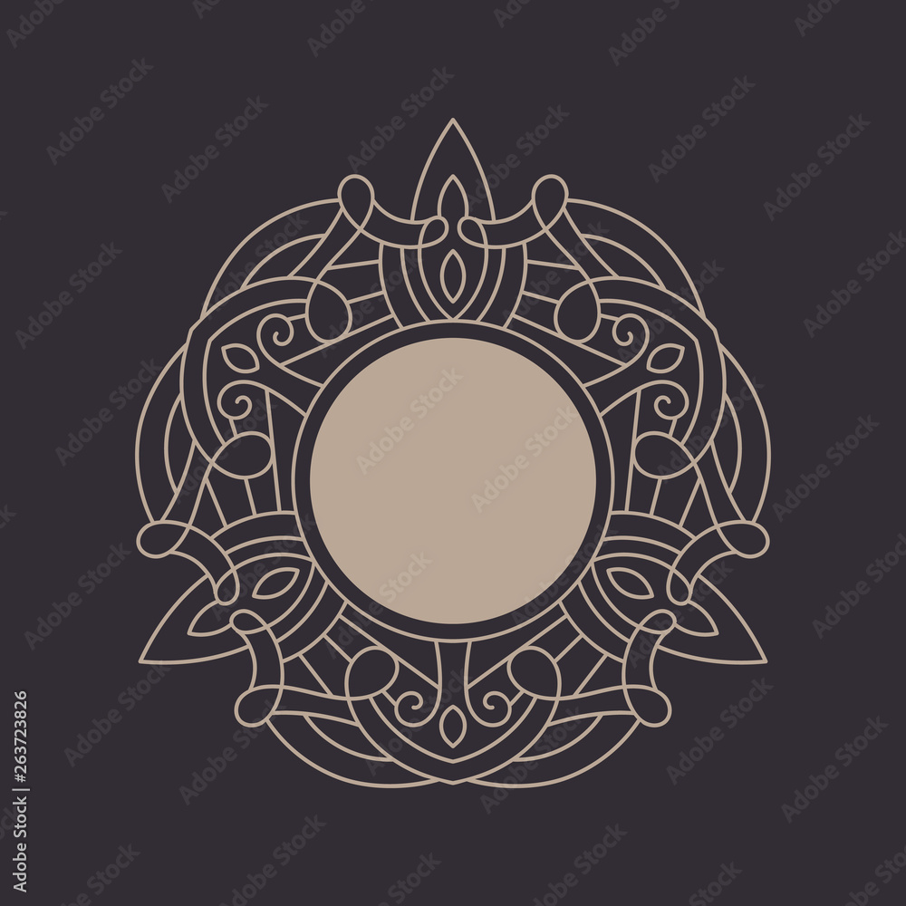 Elegant floral monogram design template Elegant floral monogram design template