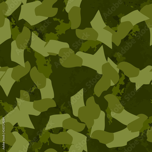 Forest camouflage of various shades of green colors
