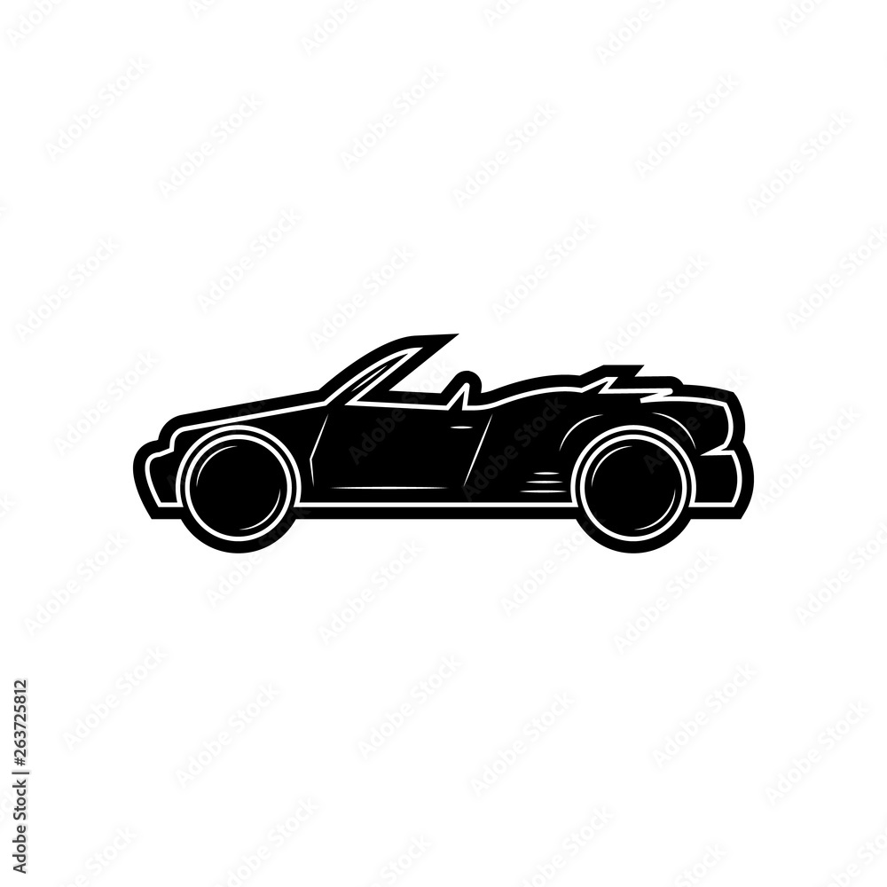 Convertible car icon. Element of Cars for mobile concept and web apps icon. Glyph, flat icon for website design and development, app development