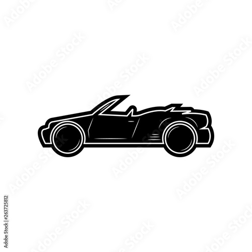 Convertible car icon. Element of Cars for mobile concept and web apps icon. Glyph  flat icon for website design and development  app development