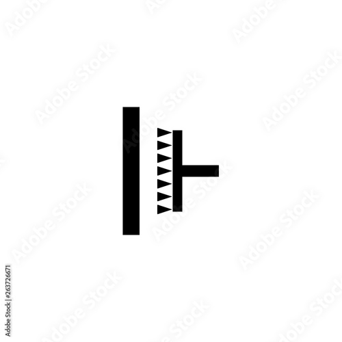 Brush to wall wallpaper sign.Paste sign