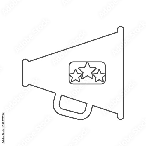  cinematographic horn icon. Set of cinema  element icons. Premium quality graphic design. Signs and symbols collection icon for websites, web design, mobile app on white background