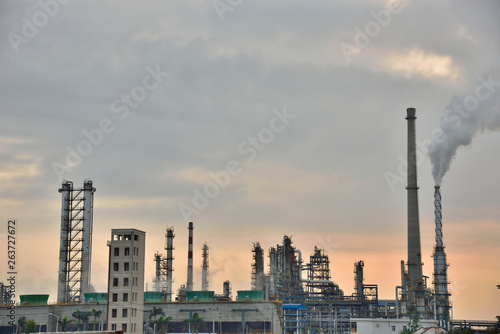 Chemical plant of refinery storage tanks
