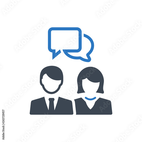 Business discussion icon