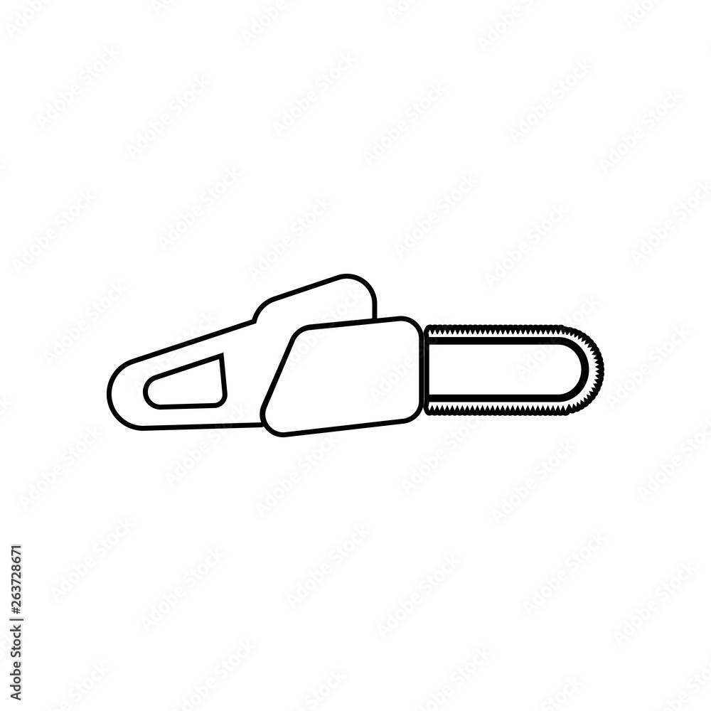 Chain saw icon. Element of Constraction tools for mobile concept and web apps icon. Outline, thin line icon for website design and development, app development Chain saw icon. Element of Constraction tools for mobile concept and web apps icon. Outline, thin line icon for website design and development, app development