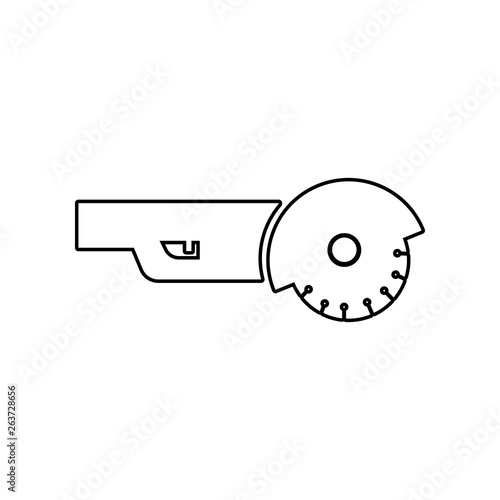 angle grinder icon. Element of Constraction tools for mobile concept and web apps icon. Outline, thin line icon for website design and development, app development