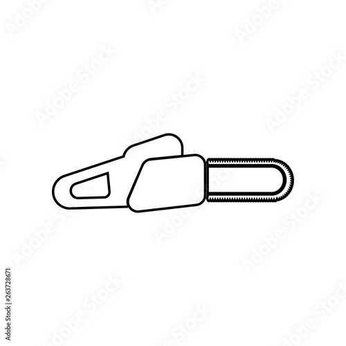 Chain saw icon. Element of Constraction tools for mobile concept and web apps icon. Outline, thin line icon for website design and development, app development