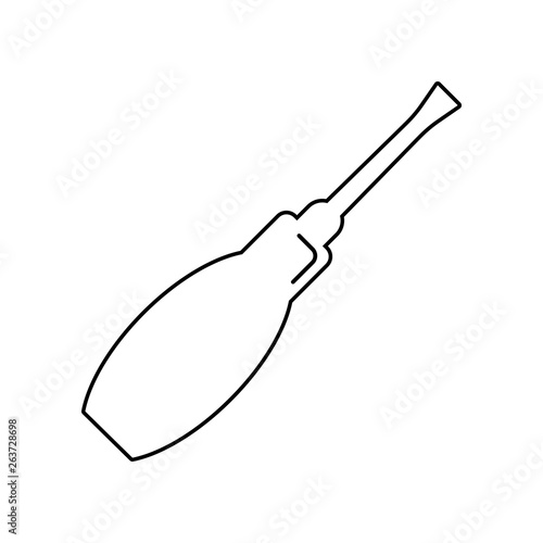 Screwdriver icon. Element of Constraction tools for mobile concept and web apps icon. Outline, thin line icon for website design and development, app development