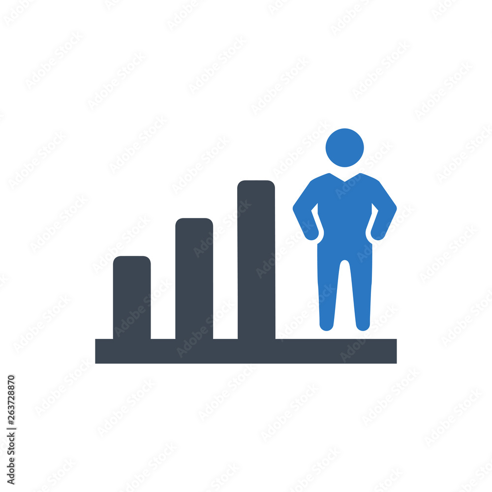Obraz premium Business bar chart report