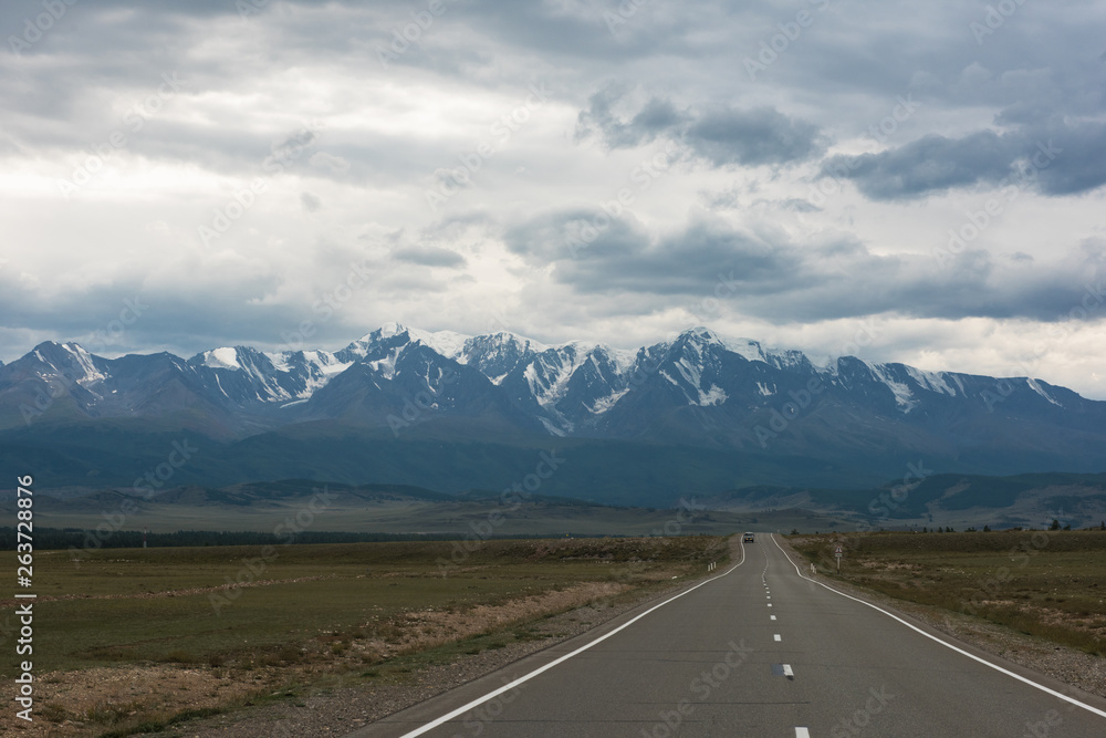 Altai mountains road Altai mountains road