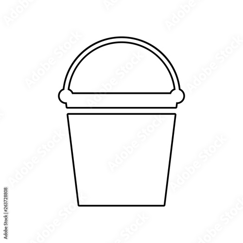 bucket icon. Element of Constraction tools for mobile concept and web apps icon. Outline, thin line icon for website design and development, app development