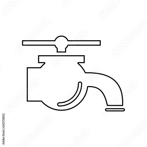 Water tap icon. Element of Constraction tools for mobile concept and web apps icon. Outline, thin line icon for website design and development, app development