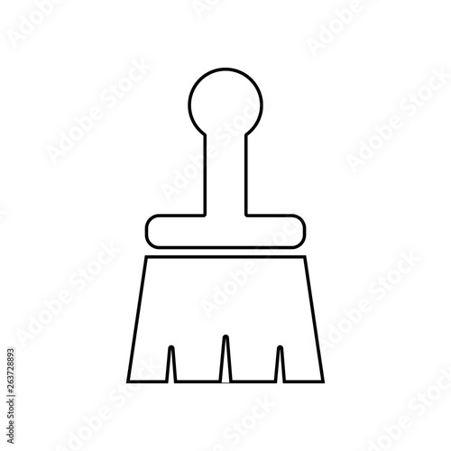 Brush for painting and construction works icon. Element of Constraction tools for mobile concept and web apps icon. Outline, thin line icon for website design and development, app