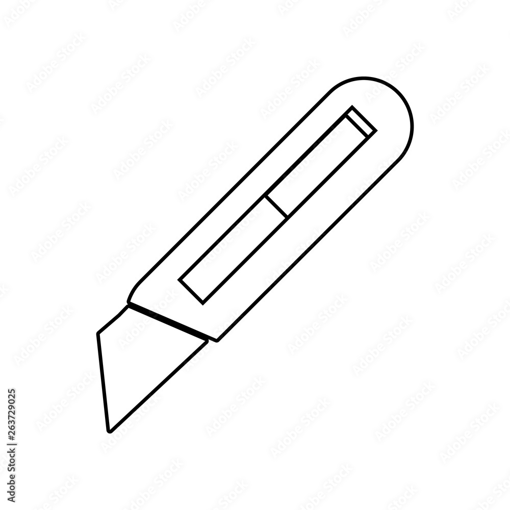 Stationery Knife icon. Element of Constraction tools for mobile concept and web apps icon. Outline, thin line icon for website design and development, app development Stationery Knife icon. Element of Constraction tools for mobile concept and web apps icon. Outline, thin line icon for website design and development, app development