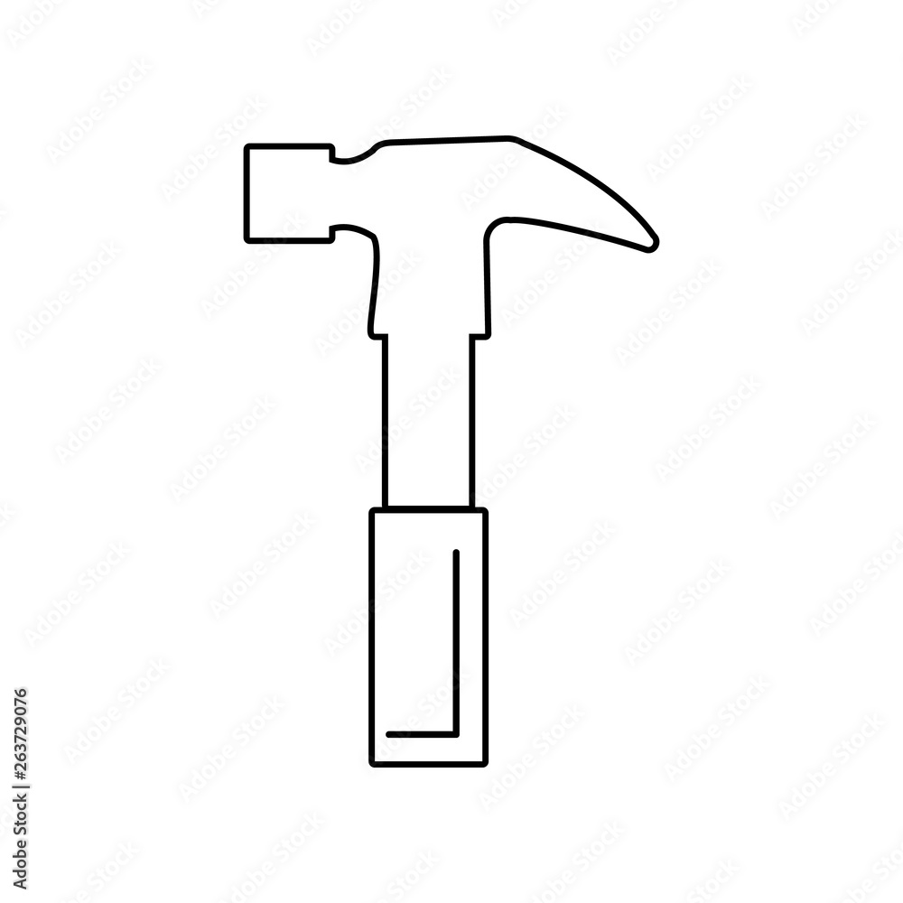 hammer icon. Element of Constraction tools for mobile concept and web apps icon. Outline, thin line icon for website design and development, app development hammer icon. Element of Constraction tools for mobile concept and web apps icon. Outline, thin line icon for website design and development, app development