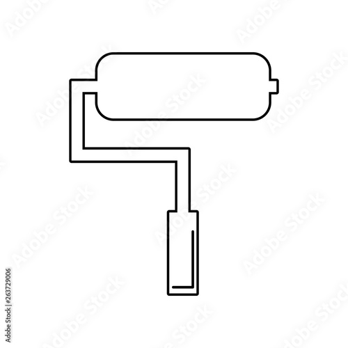 roller icon. Element of Constraction tools for mobile concept and web apps icon. Outline, thin line icon for website design and development, app development