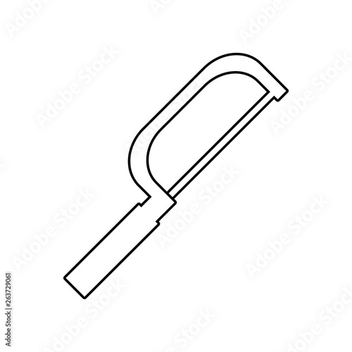 hacksaw icon. Element of Constraction tools for mobile concept and web apps icon. Outline, thin line icon for website design and development, app development