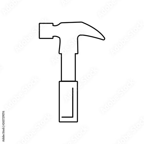 hammer icon. Element of Constraction tools for mobile concept and web apps icon. Outline, thin line icon for website design and development, app development